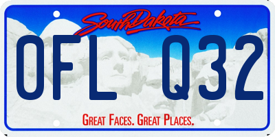 SD license plate 0FLQ32