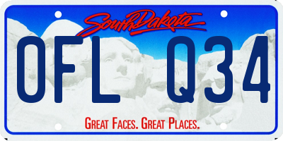 SD license plate 0FLQ34