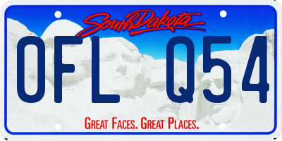 SD license plate 0FLQ54