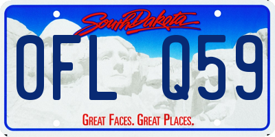 SD license plate 0FLQ59