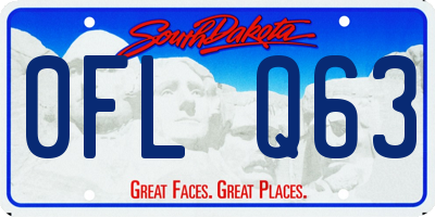 SD license plate 0FLQ63