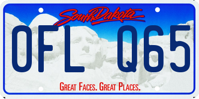 SD license plate 0FLQ65