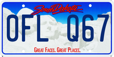 SD license plate 0FLQ67