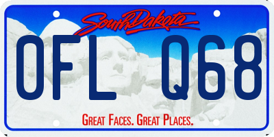 SD license plate 0FLQ68