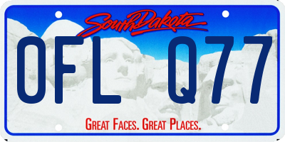 SD license plate 0FLQ77
