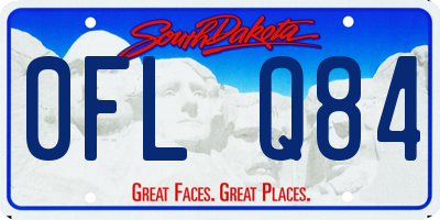 SD license plate 0FLQ84