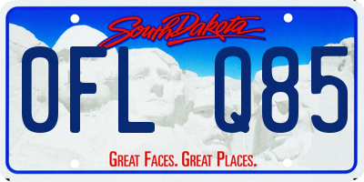 SD license plate 0FLQ85