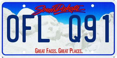 SD license plate 0FLQ91