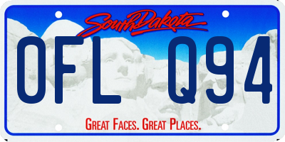 SD license plate 0FLQ94