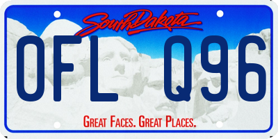 SD license plate 0FLQ96