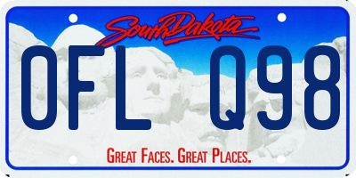 SD license plate 0FLQ98