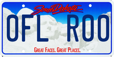 SD license plate 0FLR00