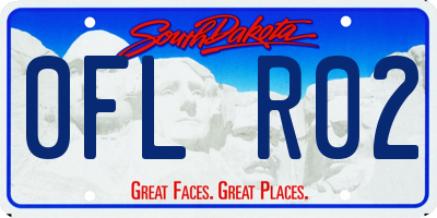 SD license plate 0FLR02