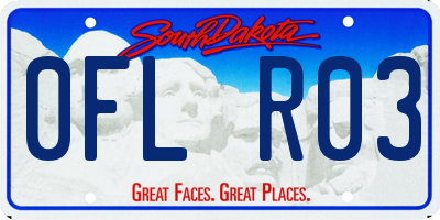 SD license plate 0FLR03