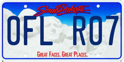 SD license plate 0FLR07