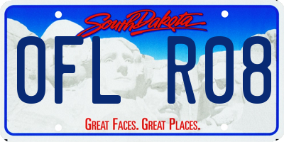 SD license plate 0FLR08