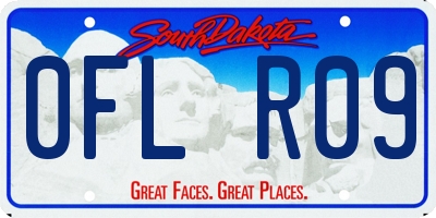 SD license plate 0FLR09