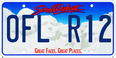 SD license plate 0FLR12