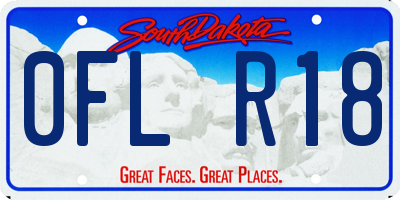 SD license plate 0FLR18