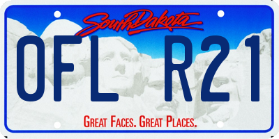 SD license plate 0FLR21
