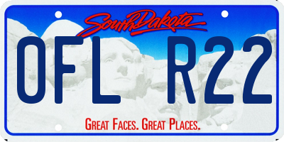 SD license plate 0FLR22