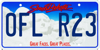 SD license plate 0FLR23