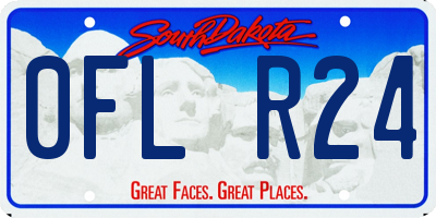 SD license plate 0FLR24