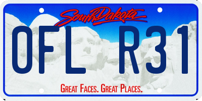 SD license plate 0FLR31