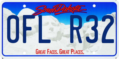 SD license plate 0FLR32