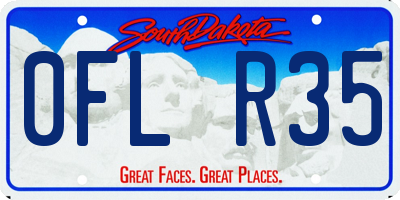 SD license plate 0FLR35