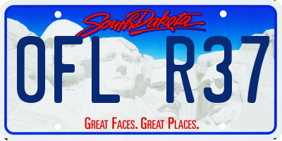 SD license plate 0FLR37
