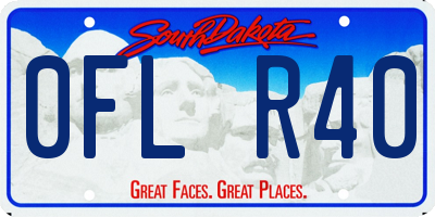 SD license plate 0FLR40