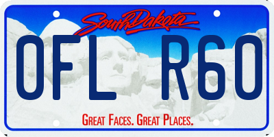 SD license plate 0FLR60