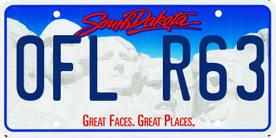 SD license plate 0FLR63
