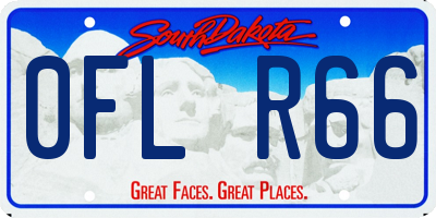 SD license plate 0FLR66