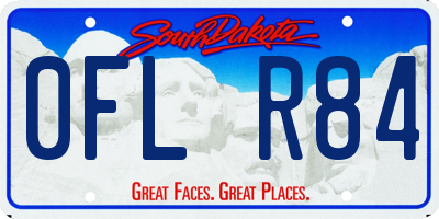 SD license plate 0FLR84