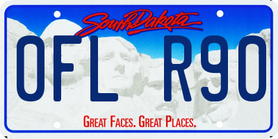SD license plate 0FLR90