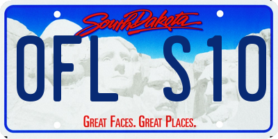 SD license plate 0FLS10