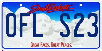 SD license plate 0FLS23