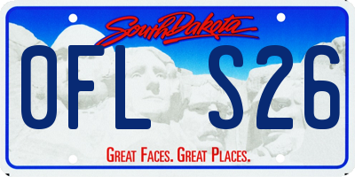 SD license plate 0FLS26