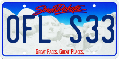 SD license plate 0FLS33