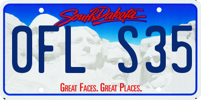 SD license plate 0FLS35