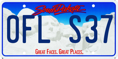 SD license plate 0FLS37
