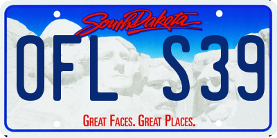 SD license plate 0FLS39