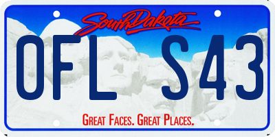 SD license plate 0FLS43