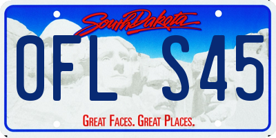 SD license plate 0FLS45
