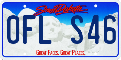 SD license plate 0FLS46