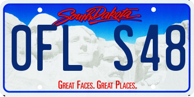 SD license plate 0FLS48