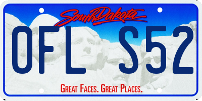 SD license plate 0FLS52