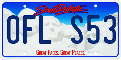 SD license plate 0FLS53